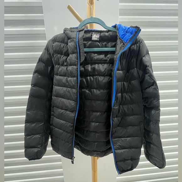 NWT ❄️ ZeroXPosur quilted lightweight black blue winter coat ❄️Boys L 14-16 - Picture 6 of 15